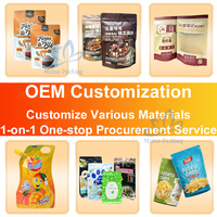 Customized Logo Clear Window High Quality Stand up Pouches Bags Zip Lock Kraft Paper Coffee Tea 3.5g Mylar Bags