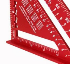 Règle triangulaire en alliage d'aluminium de 7 pouces métrique carré <span class=keywords><strong>charpentier</strong></span> mesure rapporteur de jauge pour le travail du bois OEM personnalisable - Product Image 4