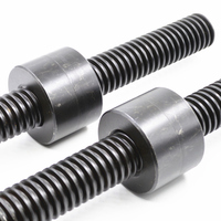 Grade 8.8 Trapezoidal Coarse Thread Hanger Studs Threaded Rod with Manual Nuts Screw