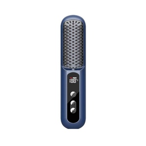 Portable Straight Hair Comb Travel Small Charging Fashion Color Matching PTC Digital LED Wireless Hair Straightening <b>Brush</b> - Product Image 5