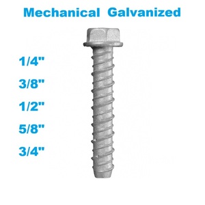 สกรูยึดคอนกรีตหัวหกเหลี่ยม ASME B18.2.1 ขนาด 1/2 x 4" 5" 6" <span class=keywords><strong>8</strong></span>" 10" 12" ชุบกัลวาไนซ์ สำหรับงานก่อสร้าง - Product Image 1
