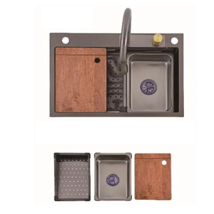 Grifo de fregadero de cocina de un solo cuenco de acero inoxidable moderno hecho a mano duradero Popular nuevo Nano Undermount una forma Rectangular - Product Image 6