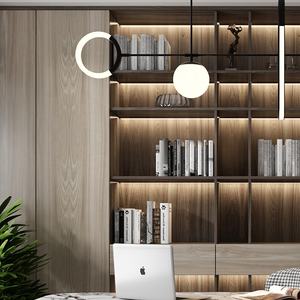 المعاصرة خشبية خزانة غرفة الأثاث مزيج رف كتب الجرف - Product Image 4