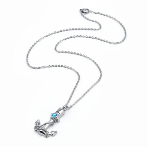 Kalung Liontin Jangkar Unisex dari Baja Anti Karat dengan Batu Kelahiran Biru, Perhiasan Kremasi, Kenang-kenangan Abu Jenazah - Product Image 6
