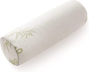 Cổ Tử Cung Cổ CuộN Gối Xi Lanh Vòng Cushion <span class=keywords><strong>Bolster</strong></span> Hỗ Trợ Cho Ngủ Memory <span class=keywords><strong>Foam</strong></span> Và Bamboo Cover - Product Image 1