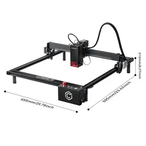 Comgrow Z1PRO 96W 4140 portátil de alta precisão para mesa, mini gravador a laser DIY para corte e marcação de metal com bomba de ar