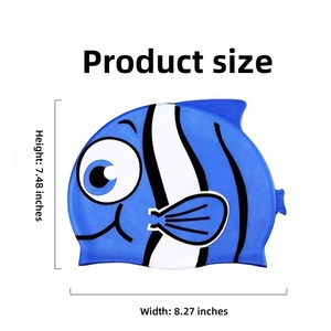 <span class=keywords><strong>Gorro</strong></span> de Natación de Silicona para Niños 369 con Adorable Estampado de Pez Dorado, Impermeable y Sin Presión para un Nado Cómodo - Product Image 3