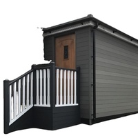 Panneau de Bardage Extérieur WPC Rainuré Étanche Décoratif pour Murs Extérieurs