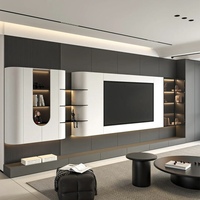 Meuble TV de salon de luxe, support de télévision, console, table basse et combinaison de meuble TV
