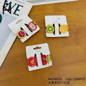 Barrettes à cheveux série fruits, petites barrettes latérales Ref48300, lot de 1200 pièces - Product Image 3