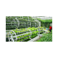 Serre agricole multi-chapelle en PVC blanc de haute qualité pour système hydroponique NFT, avec structure en acier et éclairage de croissance économe en eau