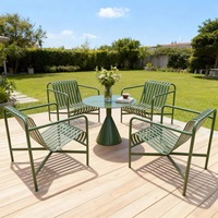 Juego de Muebles de Jardín de Diseño Nuevo 2026, Silla de Hierro para Exteriores, Sofá para Patio de Villa y Mesa y Silla Comerciales, Juego de Jardín de Lujo para Tiendas