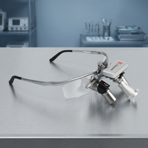 Loupes dentaires manuelles ergonomiques en métal 3.0X avec lampe frontale, loupe binoculaire chirurgicale, dispositif médical certifié CE - Product Image 3