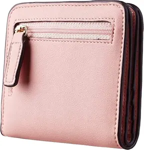Hot Sale Minimalist RFID Blocking Custom Bifold Slim Leather Women Wallet Manufacturer Free Sample