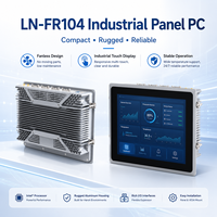 Computadora con Pantalla Táctil de 10.4 Pulgadas Sin Ventilador, CPU J6412 N100 I3-4005U, Doble LAN, COM, USB, HD, HMI, Panel de Control Industrial