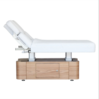 Ascenseur électrique de luxe lit de Massage thermique en bois lumière LED chauffante Bluetooth musicothérapie moderne pour beauté Spa importé corée