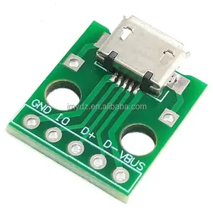 Micro USB để nhúng nữ Loại B Micro 5p SMD để nhúng 2.54mm bảng chuyển đổi hàn đầu nữ