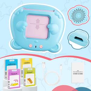 Toptan çocuk konuşma kartı İngilizce fransızca İspanyolca arapça almanca 112 okuma kartları eğitim öğrenme makinesi - Product Image 3