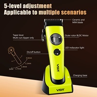 Tondeuse à cheveux professionnelle VGR V-880C rechargeable avec moteur BLDC à rotor externe, machine à couper les cheveux électrique, tondeuse pour hommes