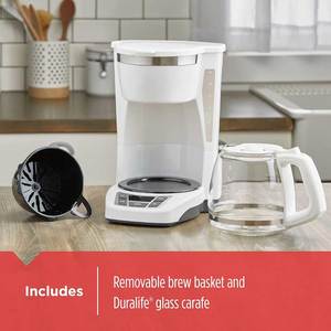 Machine à café numérique 12 tasses, cafetière à <span class=keywords><strong>filtre</strong></span> durable, machine à expresso <span class=keywords><strong>lavable</strong></span> <span class=keywords><strong>avec</strong></span> panier-<span class=keywords><strong>filtre</strong></span> - Product Image 3