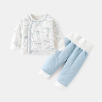 Conjuntos de Ropa de Bebé de Algodón a la Moda, Personalizados, a Bajo Precio, Conjunto de Ropa de Casa Gruesa para Otoño e Invierno