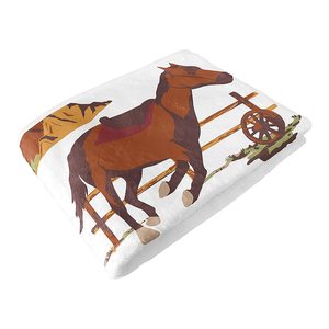 Soffice di lusso in poliestere 100% morbido e affidabile qualità del cavallo personalizzato coperta pietra miliare del bambino - Product Image 2