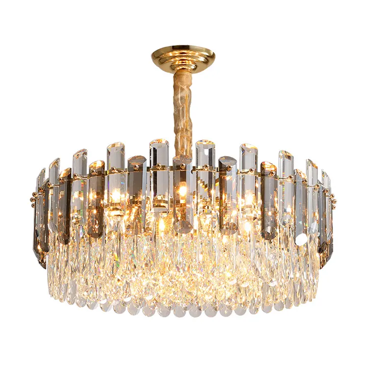 Lámpara led de lujo para la decoración de la habitación del hogar, candelabro de cristal para muebles del hogar