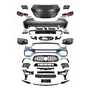 Pare-chocs de carrosserie pour Mercedes-Benz <span class=keywords><strong>Classe</strong></span> <span class=keywords><strong>E</strong></span> W213 : Kit de carrosserie W213 pour mise à niveau du modèle ancien vers le <span class=keywords><strong>nouveau</strong></span> look AMG, comprenant pare-chocs, calandre, diffuseur et embout de capot moteur - Product Image 6