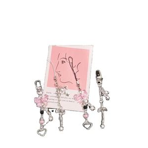 25 Stück Goth Kawaii Metall Schlüssel bund Anhänger Bogen Herz Stern Telefon Charme für Mädchen Frauen Niedlichen Cartoon-Stil Zubehör - Product Image 3