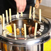 Grand gril à charbon de bois sans fumée vertical en acier inoxydable Offre Spéciale poêle à brochettes de cour intérieure en libre-service pour boulangerie