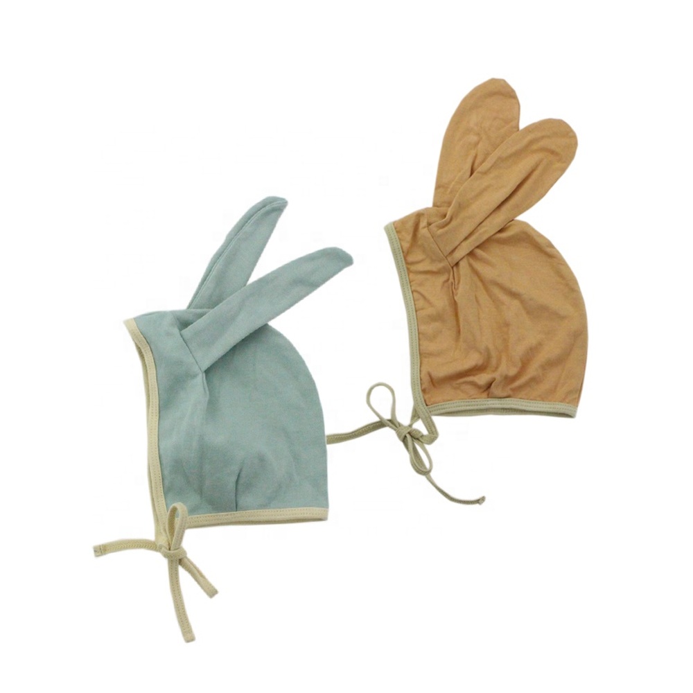 Заводская изготовленная на заказ мягкая дышащая детская хлопковая шапка Банни с узлом шляпа для новорожденных