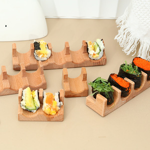Bandeja Profesional de Madera de Haya para <span class=keywords><strong>Sushi</strong></span> y Tacos, Soporte de Presentación de Alimentos de Grado Restaurante para Rollos Hechos a Mano y Tacos, Ecológico - Product Image 5