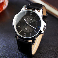 Montre à quartz de luxe pour homme, style Hangzhou, élégante, sportive, boîtier en acier inoxydable, double affichage, bracelet en cuir de 20 mm