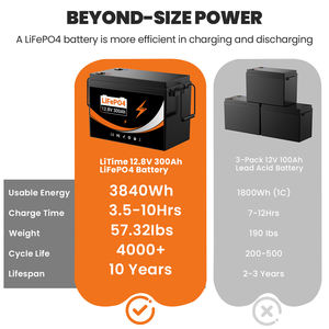 Batería <span class=keywords><strong>de</strong></span> Litio <span class=keywords><strong>de</strong></span> Hierro <span class=keywords><strong>de</strong></span> 12.8v 300ah 200A BMS 280A para Cortacésped Eléctrico, Esparcidor <span class=keywords><strong>de</strong></span> Semillas, <span class=keywords><strong>Desbrozadora</strong></span> - Product Image 5