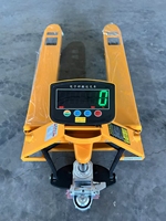Nouveau transpalette manuel HSLLIFT 1500KG avec balance électronique, chariot élévateur à rouleaux de papier, longueur de fourche 1200mm, largeur de fourche 685mm, garantie 1 an