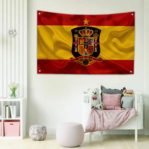 Banderas personalizadas del equipo nacional de fútbol de <span class=keywords><strong>España</strong></span> para decoración de dormitorio, tapicería para colgar en la pared, decoración de habitación, banderas divertidas para exteriores de 3x5 pies - Product Image 3