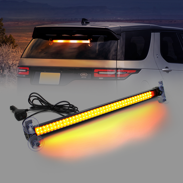 80W Multifunction LED Strobe Light Bar Interior Windshield Flashing LED Warning Light for Car Pickup Truck 12V 24V