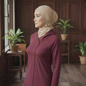 Conjunto de Sudadera Deportiva Casual Musulmana de Otoño, Tejido de Punto Transpirable, Diseño Modesto, OEM Personalizado, Venta al Por Mayor de Fábrica - Product Image 2