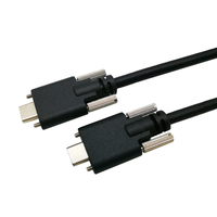 Câble USB3.1 Type-C mâle-mâle OEM avec double vis pour caméra industrielle, câble USB3 Vision