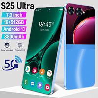 Neues S25 Ultra Smartphone 16GB+512GB 32MP+64MP Gesichtserkennung Volldisplay 6,8 Zoll Android Mobiltelefon