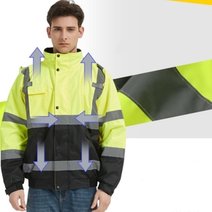 Bán buôn nhà máy tùy chỉnh chống cháy không thấm nước thoáng khí phản quang hi-vis an toàn Áo khoác bảo hộ lao động Áo khoác thợ hàn - Product Image 1