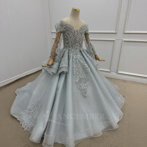 ชุดเดรสเด็กผู้หญิง Wn1628 รุ่นล่าสุด สำหรับงานปาร์ตี้ งานแต่งงาน หรูหรา ประดับลูกปัด แต่งลูกไม้ ยี่ห้อ Jancemebr - Product Image 3