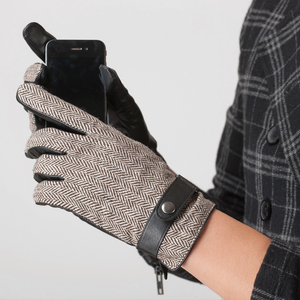 <span class=keywords><strong>Gants</strong></span> en cuir de mouton chauds d'<span class=keywords><strong>hiver</strong></span> pour hommes <span class=keywords><strong>Gants</strong></span> en laine à la mode pour les sports de plein air cyclisme fête Style uni - Product Image 1