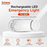 Lampe de Secours LED Rechargeable à Double Faisceau 270LM, Lampe à Double Tête Réglable avec Batterie de Secours pour Usage Commercial