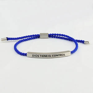 Brazalete Personalizable de Acero Inoxidable 316L, Chapado en Oro de 14k/18k, Grabable, con Cordón Delgado Ajustable para Hombre y Mujer - Product Image 6