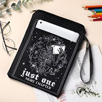 Pochette en velours zippée personnalisée, imprimée et brodée, pour cartes de tarot / livres bibliques