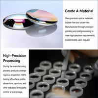 Lentilles optiques sphériques plano-convexes en verre, de qualité OEM, à transmission élevée, K9, à focale personnalisée, pour focalisation et collimation, vente en gros