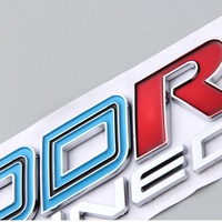 Emblema de Coche Peugeot con Logotipo Plateado Brillante/Fondo Rojo, Etiqueta Cromada de ABS para Adhesivo de Coche