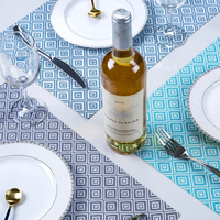 Nouveau design, vente en gros à prix abordable, sets de table en tissu tissé, plastique PVC vinyle, résistants au lave-vaisselle, personnalisables pour restaurants