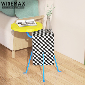WISEMAX FURNITURE Modern Living Room Furniture <strong>Yellow</strong> Cheap Wood Tea <strong>Table</strong> Plywood <strong>Table</strong> Top Metal Base <strong>Coffee</strong> <strong>Table</strong> - Product Image 4